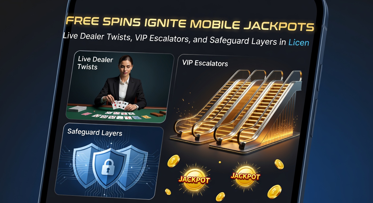 Live-Dealer-Tisch mit integrierten Free-Spins-Symbolen und VIP-Jackpot-Leitern auf einem mobilen Bildschirm