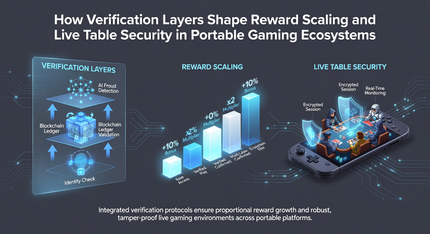 Verifizierungsschichten in mobilen Gaming-Ökosystemen mit Fokus auf Belohnungsskalierung und Live-Tisch-Sicherheit