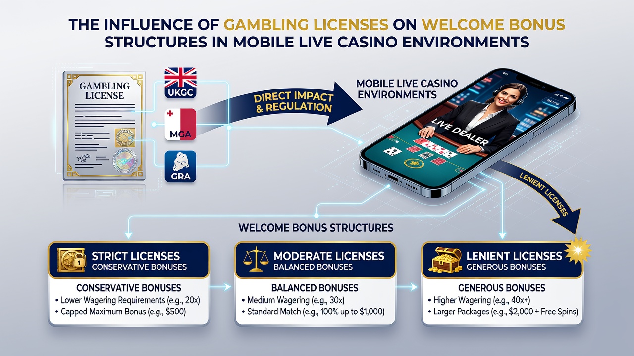 Mobile Live-Casino-Sessions mit integrierten Bonusoptionen unter Lizenzvorgaben